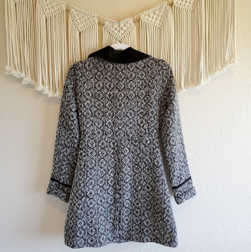 Free People Wool Patterned Button Down Peacoat 4 - image 6